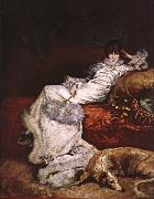 Georges Clairin Sarah Bernhardt oil painting